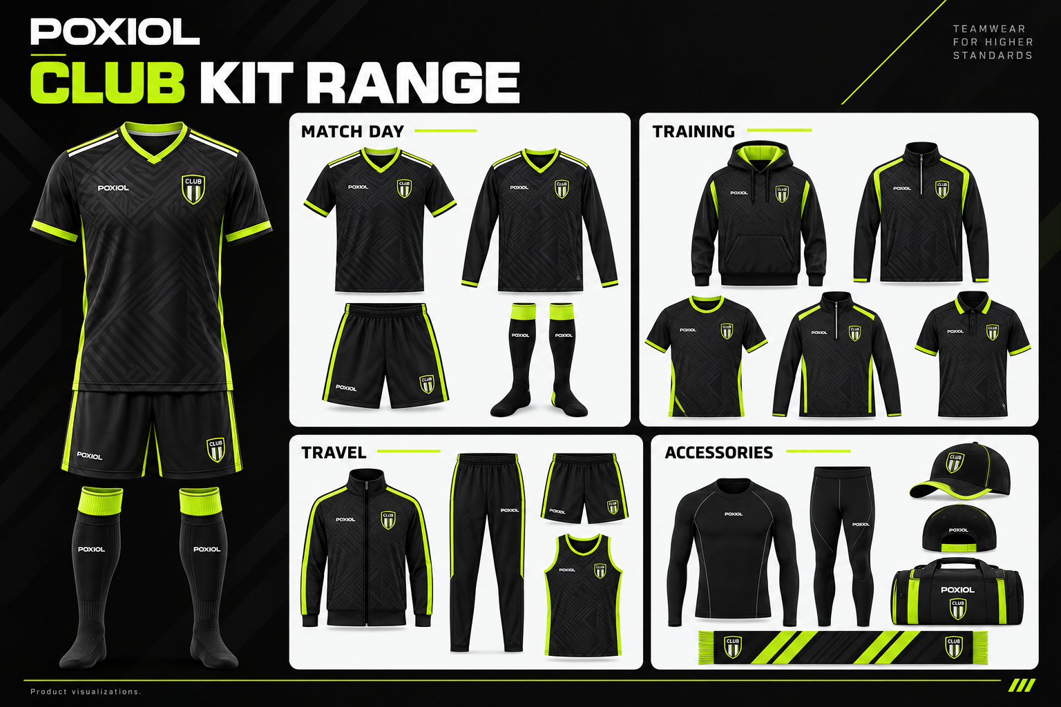 Club Kit Range — illustrative club kit configuration