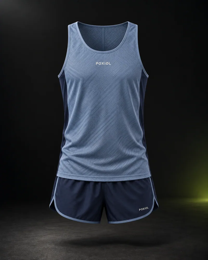 POXIOL running singlet and shorts design illustration