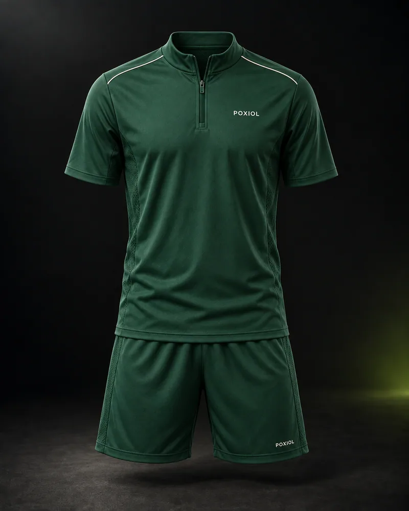 POXIOL short-sleeve training top and shorts design illustration